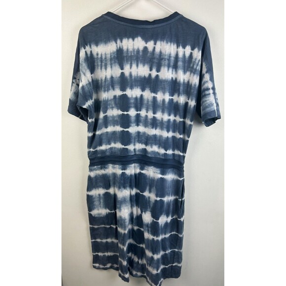 Sundance Catalog Elara Tie Dye Dress In Blue Size Medium Relaxed Fit pockets - Picture 7 of 8
